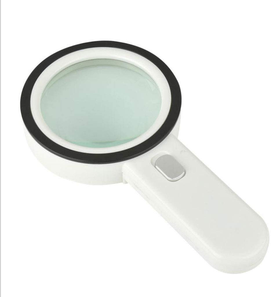 Lente d'Ingrandimento Grande Obiettivo Zoom 5X 10x Nuova Lente d'Ingrandimento Portatile Leggera da 80 mm, Lente per Leggere Hobby Giornali Mappe Monete Artigianato a Maglia
