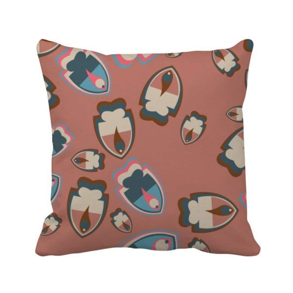 Housse de coussin poissons abstraits 45x45 cm pour salon marine