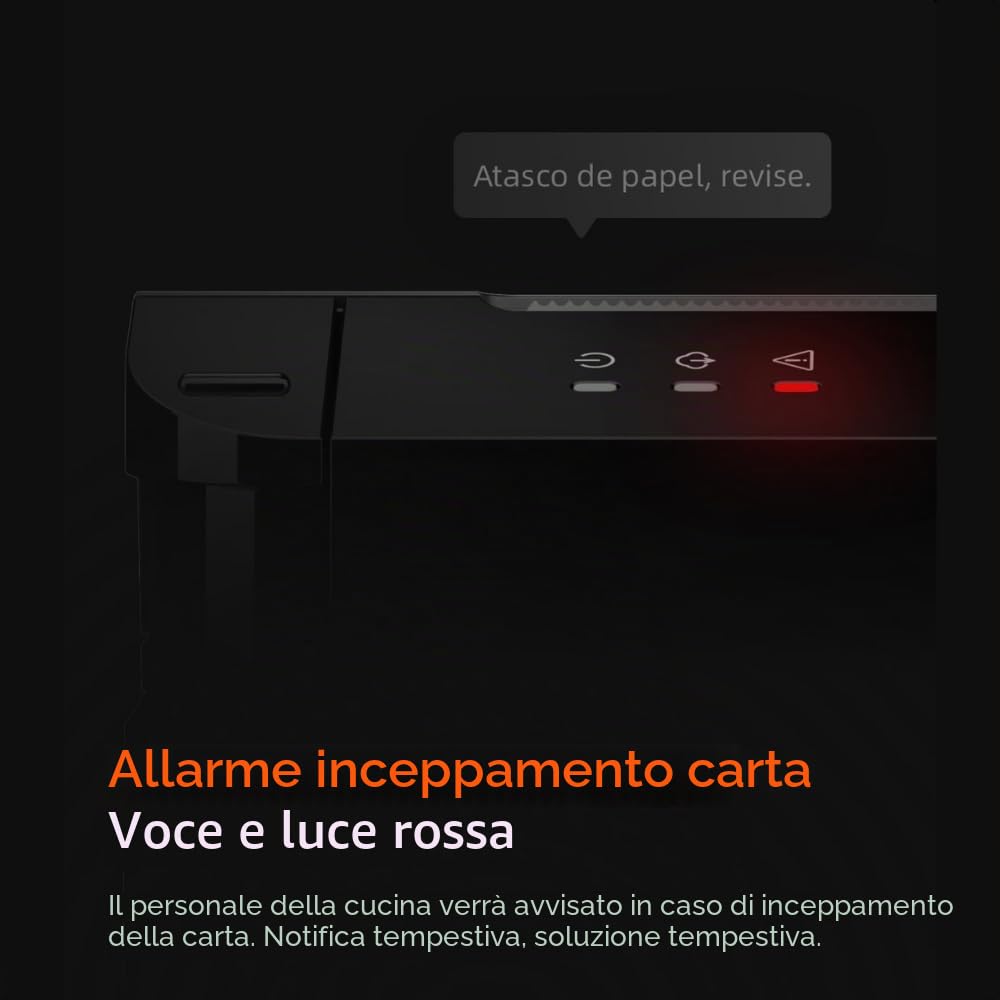 Cloud SUNMI Stampante Termica 80mm - Stampante Scontrini Comande e Ricevute | Carta Termica 80 mm, Stampa Senza Inchiostro, Taglio Automatico, USB RJ11 Wifi Bluetooth, Velocità Stampa 250 mm/s, SUNMI