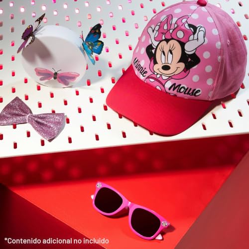 Miniatura 2 de Disney Conjunto De Gafas De Sol Y Gorra De Béisbol Para Niñas, Gafas Con Protección Uv Al 100 Rosa Minnie