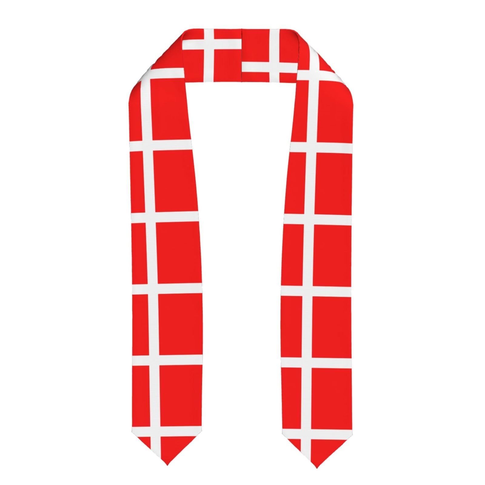 Gxungt Unisex Flattened Denmark Danish Flag Print Elegant Ceremonial Belts,Personalized Stoles,Honor Belts And Dress Accessories