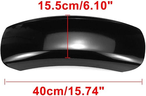 Vista 3 de Motocicletas 6.1 pulgadas, color negro brillante para guardabarros trasero de acero para Harley Bobber Chopper Cafe Racer (versión corta)