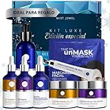 MIST JEWEL Kit Facial Edición especial skincare exclusivo temporada Regalos Cremas día y noche, 3 Serum, limpiador facial...