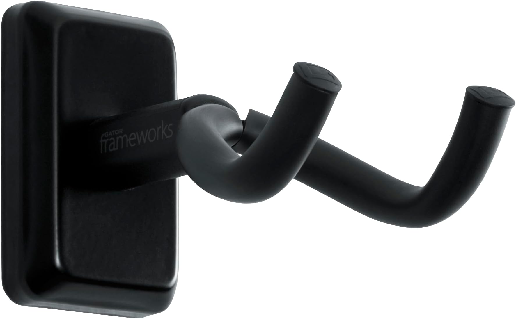Gator FrameworksWall Mounted Guitar Hanger with Black Mounting Plate; Fits Both Acoustic and Electric Guitars (GFW-GTR-HNGRBLK)