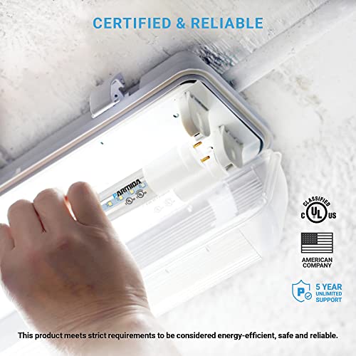 Parmida 20-Pack Led T8 Hybrid Type A+B Light Tube, 4Ft, 18W (40W Replacement), Clear Cover, Single-End Or Dual-End Powered, 5000K (Day Light), 2200Lm, Works With/Without Ballast, Ul #TOP2