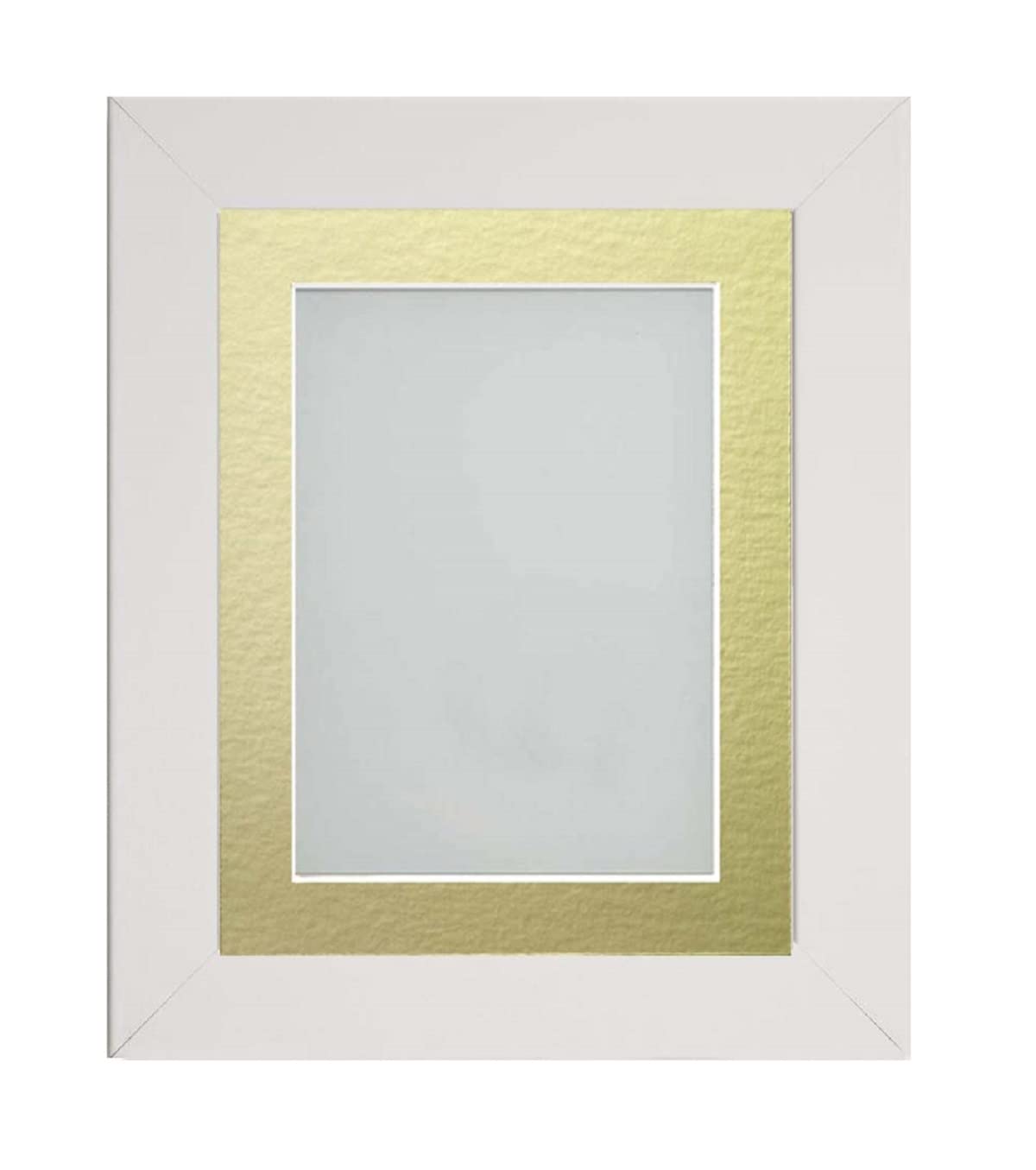 Frame Company Watson White Picture Photo Frame fitted with Perspex, 20x16 inch with Gold Mount for image size A3