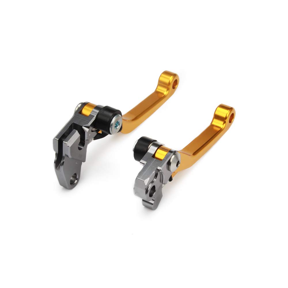 Levier de Frein et Embrayage Moto Pliants Aluminium pour RM85 RM125 RM250 | Leviers pliants en aluminium, commande frein et embrayage, usage motocross, appui stable, pour RM85 RM125 RM250 YZ80 YZ85