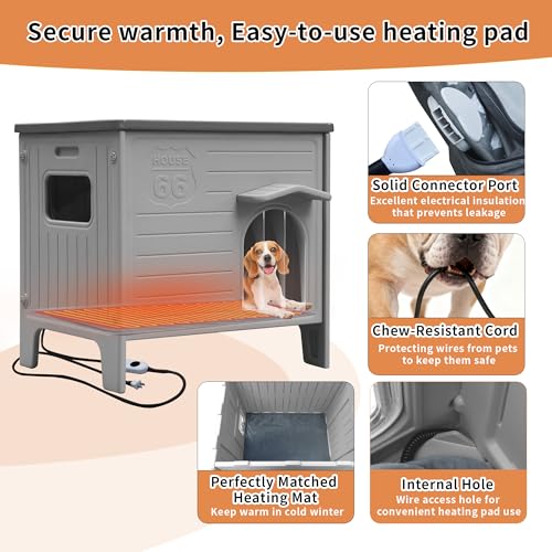 Casa para perros con calefacción interiores exteriores casa de perro aislada 4
