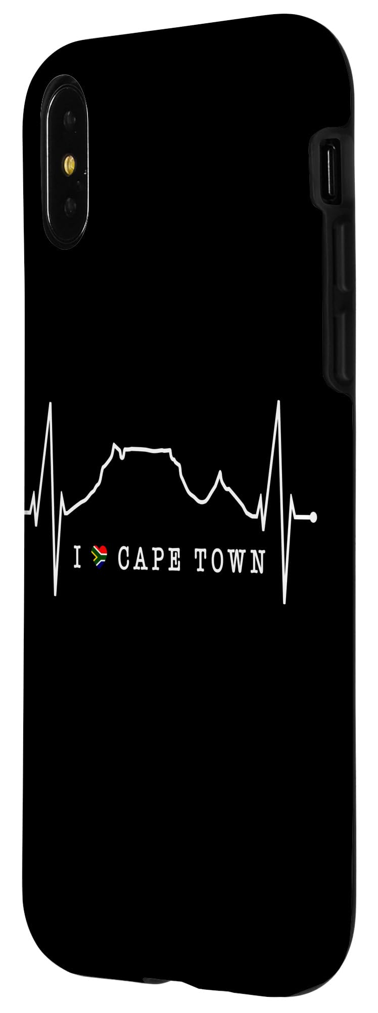 Cape Town Skyline Heartbeat Love South Africa Table Mountain Case for iPhone X/XS - Image 2