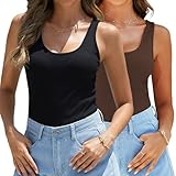 Material: Hergestellt aus hochwertigem, elastischem Baumwollstrick. Das Tanktop ist weich, hautfreundlich, atmungsaktiv und bietet angenehmen Tragekomfort, ideal für Bewegung und einen lässigen Look