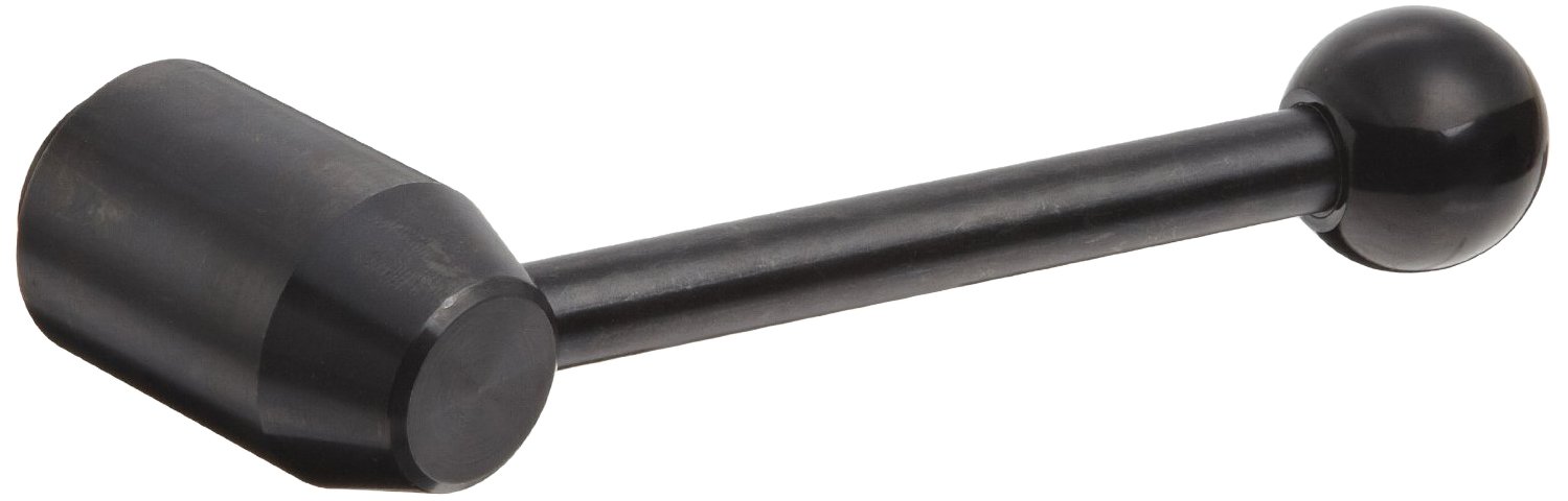 Steel Safety Metric Adjustable Handle with Ball Knob, Threaded Hole, 96mm Length, M8 x 1.25mm Thread, 14mm Thread Length (Pack of 1)