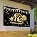 Decoración de Fiesta de Oro Negro de 50 Cumpleaños, Cartel de Oro...