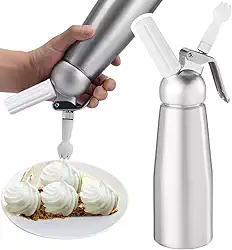 Sifão Profissional para Chantilly 500ml – Alumínio Premium, Inclui Bicos Decoradores, Ideal para Cremes, Molhos e Espumas Gourmet