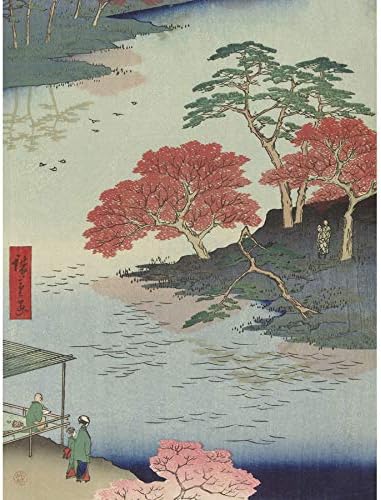 Artery8 Hiroshige Temple Grounds Of Akiba Shrine In Ukiji Art Print Canvas Premium Wall Decor Poster Mural