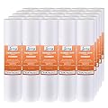 iSpring FP120X25 10" x 2.5" Universal Multi-layer Water Sediment Filter Replacement Cartridges 20 Micron, 25 Pack, White