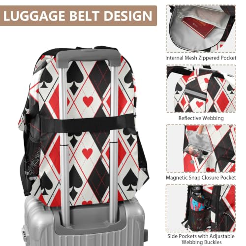 Mochilas para hombre y mujer con compartimento de ordenador de 17.5 pulgadas y estampado juvenil 4