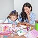 MGparty Birthday Gift for Girls Ages 7-13, DIY Journal Kit with Cute Stickers, Scrapbook Supplies, Stationery Set, Cool Arts and Crafts Gifts for 7 8 9 10 11 12 Years Old