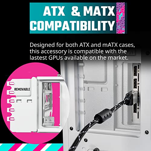 Image of Cooler Master MasterAccessory Vertical GPU Card Holder Kit V3 White & NZXT F120 RGB Fans - RF-R12SF-W1 - Advanced RGB Lighting Customization - Whisper Quiet Cooling