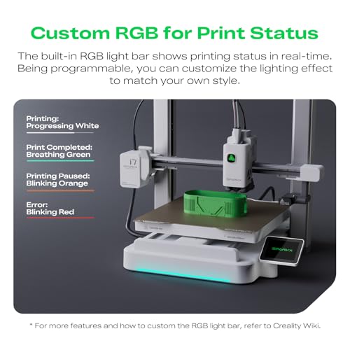 Image of Creality SPARKX i7 Autofill 3D Printer, Auto Filament Load and Refill 500mm /s High Speed Auto-Leveling AI Photo to 3D Printing RGB Light 95% Pre-Assemble Low Noise 260x260x255 mm