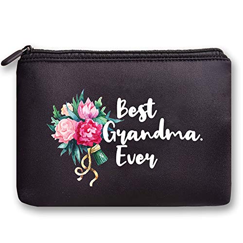 Grandma Gifts from Grandchildren Granddaughter Grandson-Fun Grandma Gifts,Best Grandma Ever-Grandma's Makeup Bag Zipper Waterproof