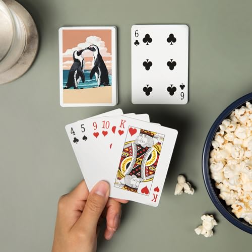 Baraja de Poker Black-Footed Penguins Kissing 52 Cartas miniatura 2