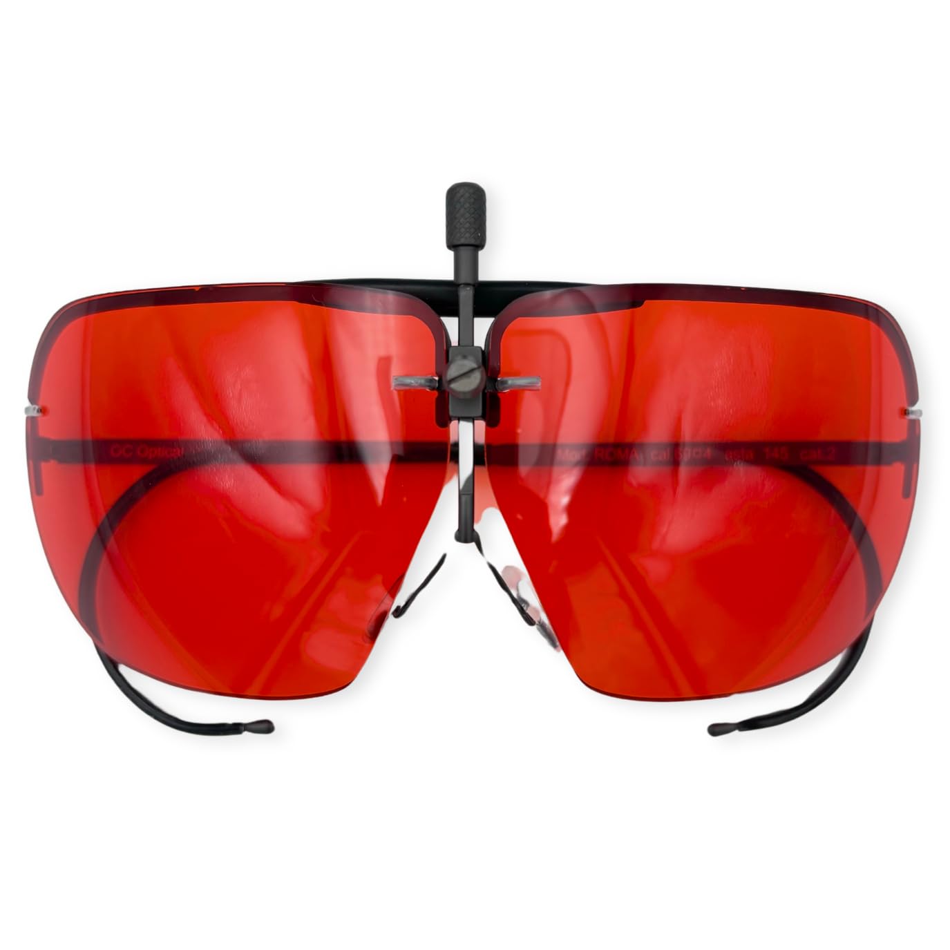 Gafas de tiro y polígono deportivo modelo Roma con lentes de color rojo intercambiables de alto rendimiento fabricadas en Italia
