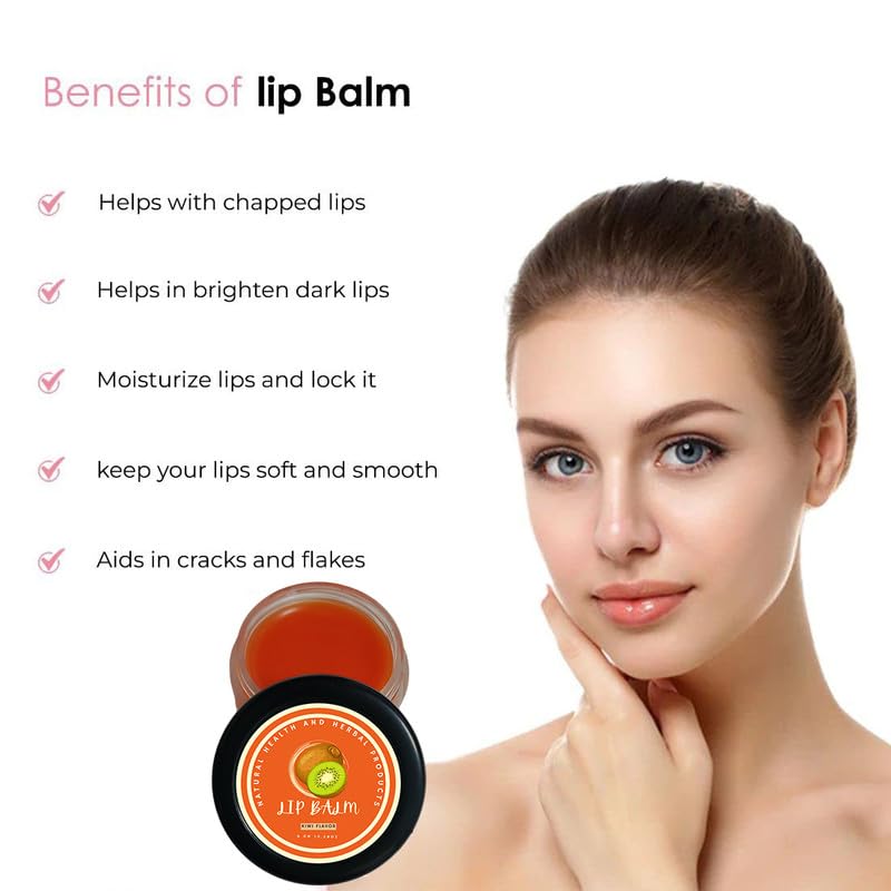Natural Health and Herbal products Tropical Kiwi Bliss Lip Balm - Moisturize and Refresh - Bright Lips long lasting 12 Hrs Miniaturization, Long Lasting, Romantic, Kissable, Smooth Enriched, Care- 8g 4