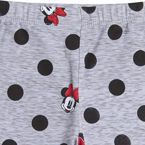 Disney Minnie Mouse Toddler Girls 3 Piece Outfit Set: T-Shirt Shorts Scrunchy Red/Grey 5T thumb #6