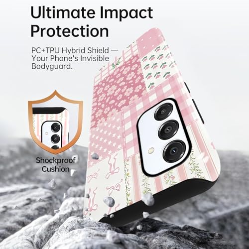 Coque Samsung A16 5G motif patchwork pour style shabby chic
