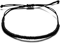 kelistom Handmade Red Black Braided String Bracelet for Women Men - Adjustable Evil Eye Charm Minimalist Jewelry