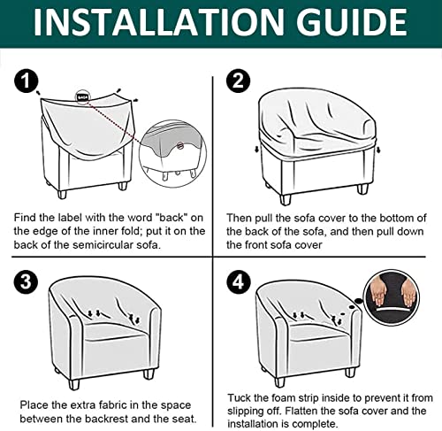 Funda elástica estampada OBASDFD para sillón individual lavable y ajustable 8