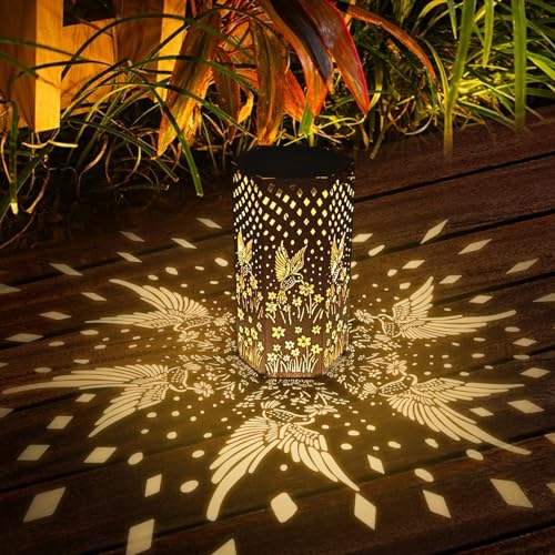 Image of Eandisom Birthday Gifts for Women, 4 Pack Hummingbird Solar Lanterns