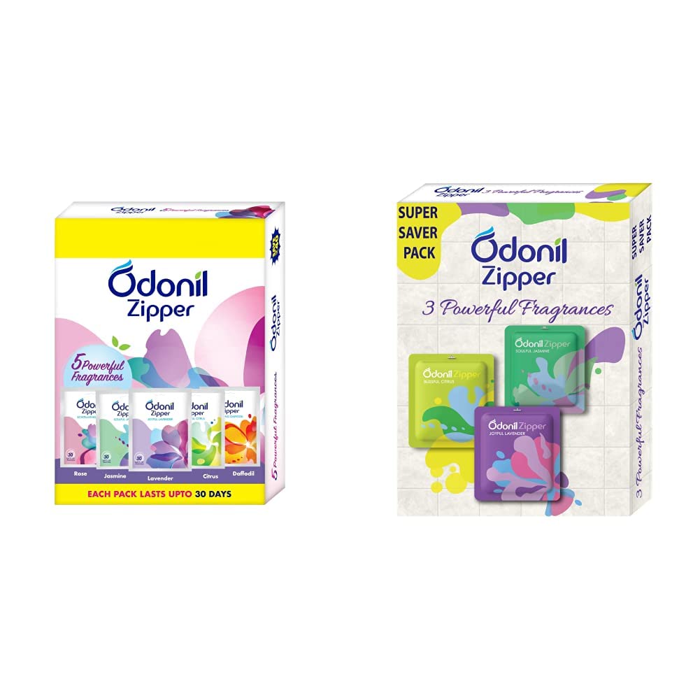 Odonil Bathroom Air Freshener Zipper Mix 50Gm (10Gm X 5) & Odonil