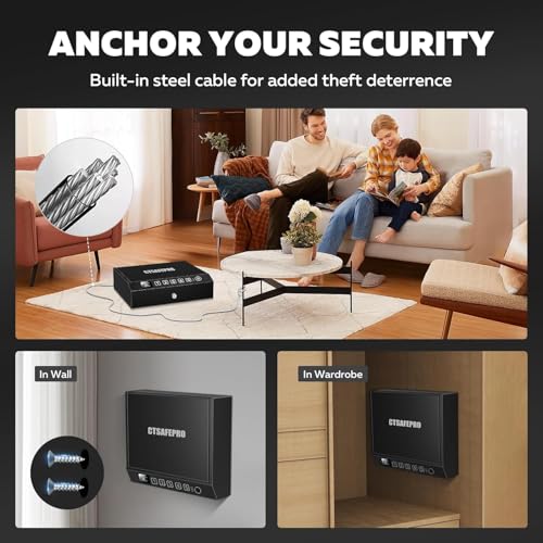 CTSAFEPRO Gun Safe Biometric Fingerprint Gun Safe for Handgun Pistol Safes - image 8
