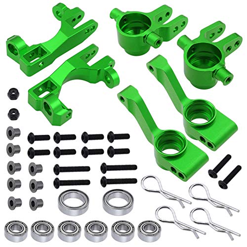 Hobbypark Aluminum Steering Blocks Caster Blocks C-Hubs Stub Axle Carriers Left & Right with Ball Bearings Replace 6837 6832 1952 for Traxxas 1/10 Slash 4x4 Hop Parts (Green) Hobbypark Aluminum Steering Blocks Caster Blocks C-Hubs Stub Axle Carriers Left & Right with Ball Bearings Replace 6837 6832 1952 for Traxxas 1/10 Slash 4x4 Hop Parts (Green)