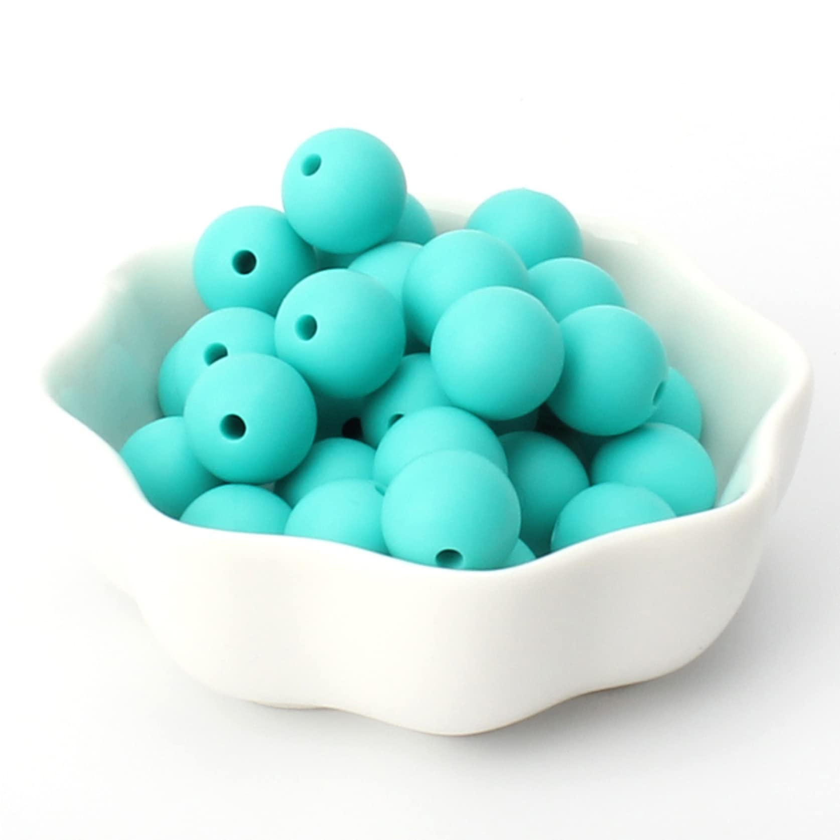 100pcs 12 mm silikonowe koraliki DIY Naszyjnik kluczy okrągły koraliki dystansowe do smyczy biżuterii Making Akcesoria (kolor: róż: różowy, rozmiar: 12 mm)
