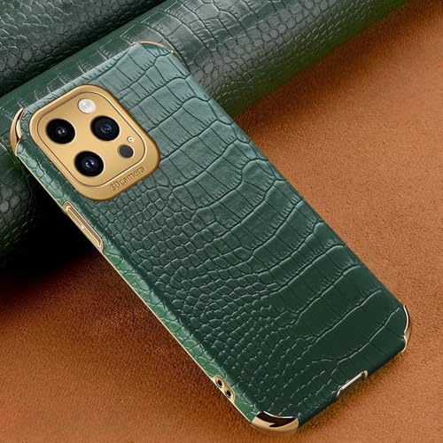 Coque silicone crocodile verte iPhone 16 Plus anti-choc et élégante