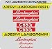 DualColorStampe Adesivi Compatibili con LAMBORGHINI C653 L per trattori agricoli PER TRATTORI AGRICOLI CINGOLATI COD.0129 (Rosso 31)