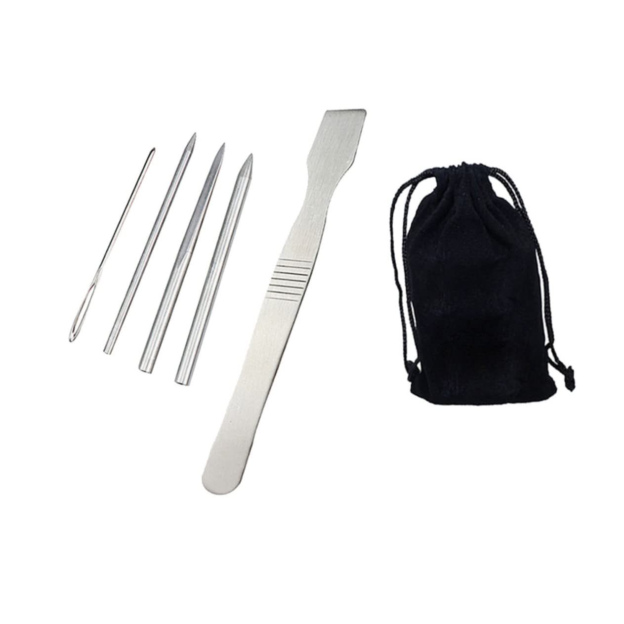 KONTONTY Stainless Steel Needles Set 10 Pcs Lacing Needles for DIY Jewelry Making Leather Craft and Projects