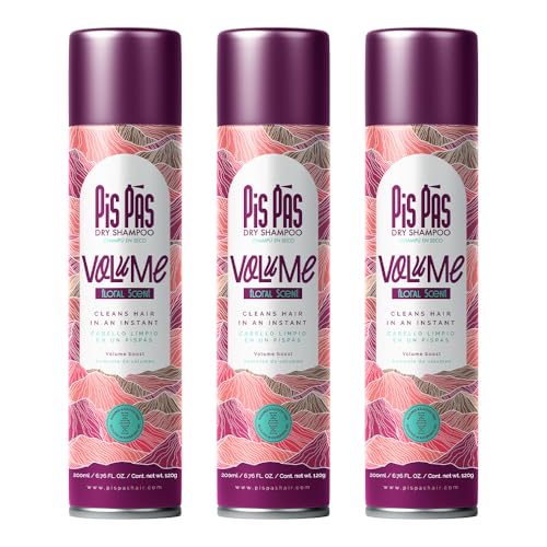 PisPás Trockenshampoo Volume 3er-Pack – Set mit 3 Einheiten zur sofortigen Volumensteigerung und Auffrischung des Haares, perfekt für die tägliche Anwendung.