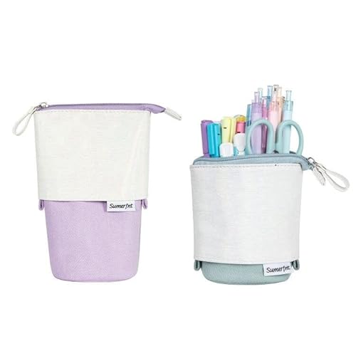 Sumerfnt Telescopic Pencil Case Purple + Telescopic Pencil Case Green #TOP5