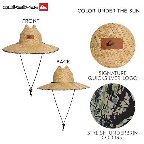 Image of Quiksilver Men's Wide Brim Outdoor Lifeguard Straw Sun Hat