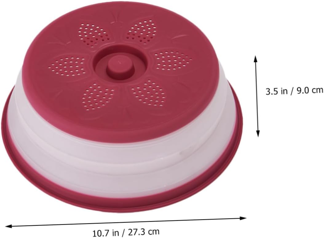 COLLBATH 2pcs Microwave Plate Cover Splatter Guard for Microwave Cover Collapsible Lid Steam Drain Basket