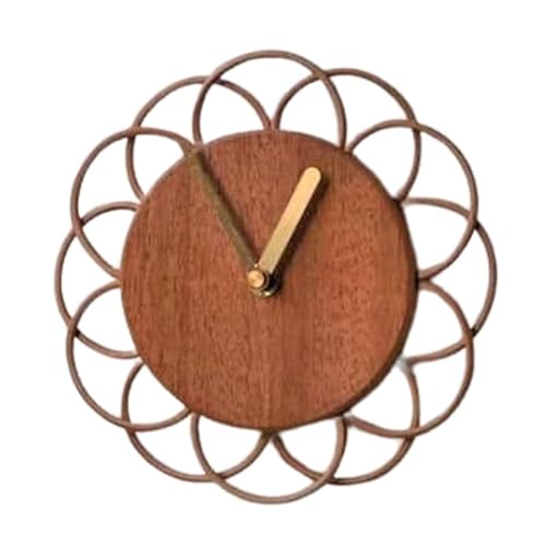 [YARN]お花のような時計 マホガニーの時計[M]※離島への配送不可