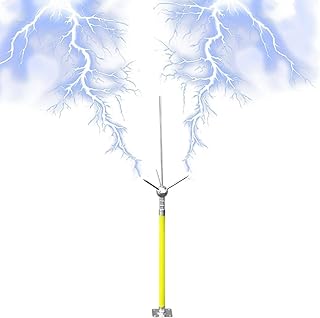 DSLED Insulated Lightning Rod, Lightning Protection System for House Industrial Building, Lightning Arrester Kit for Roof Factories Schools Tower Tank Docks (Size : 2100mm)