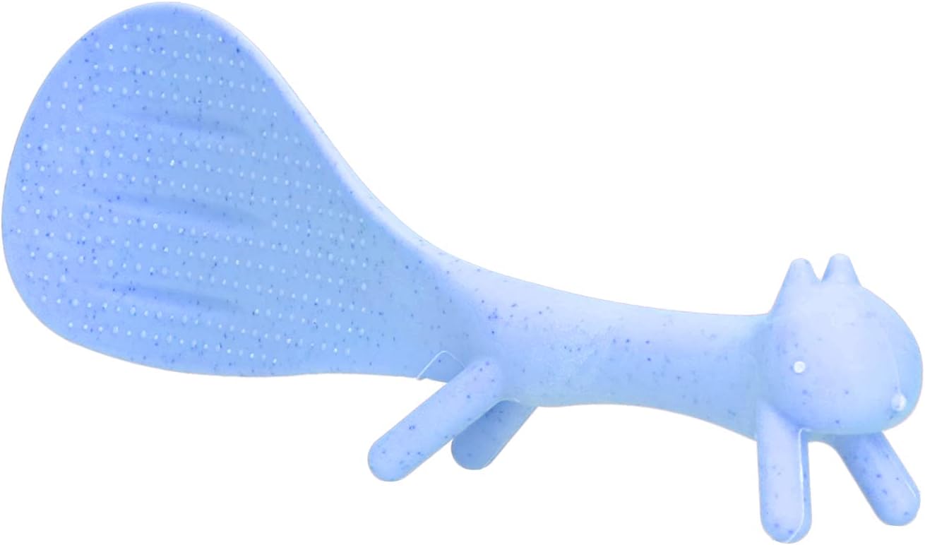 Rice Spoon,Lovely Squirrel Shape,Standing Rice Spoon with Non stick,Kitchen Utensils, Standing Rice Spoon for Home Fashion (blue)