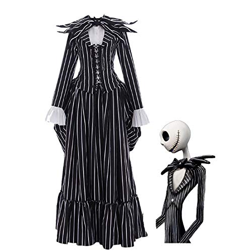 LuBHnna Nightmare Before Christmas Disfraz Jack Skellington Cosplay Halloween Medieval Renacimiento clásico...