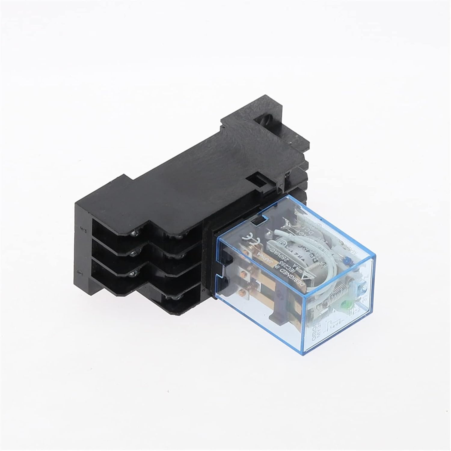 1set MY3 HH53P MY3NJ Micro Mini Coil Power Relay 11pin 3NO 3NC LED Lamp 5A AC 110V 220V with Socket 12V 24V(AC 220V)