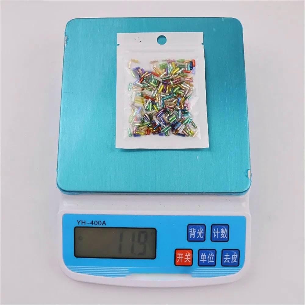 300 cuentas tubulares 11/0 de 2 x 6 mm, cuentas de vidrio helicoidales para pulseras, joyas, confección de vestidos y accesorios - Café claro AB44-2 x 6 mm, 450 g, 13500 unidades