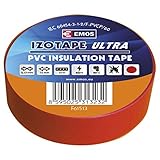 EMOS 15/10 CERVENA Isolierband PVC 15 mm/10M Rot, Schwarz